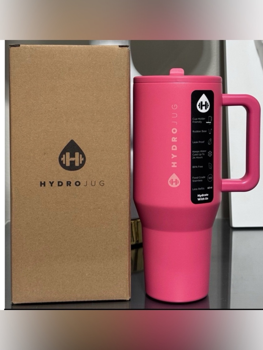 HydroJug 40oz Traveler,‎ SALMON